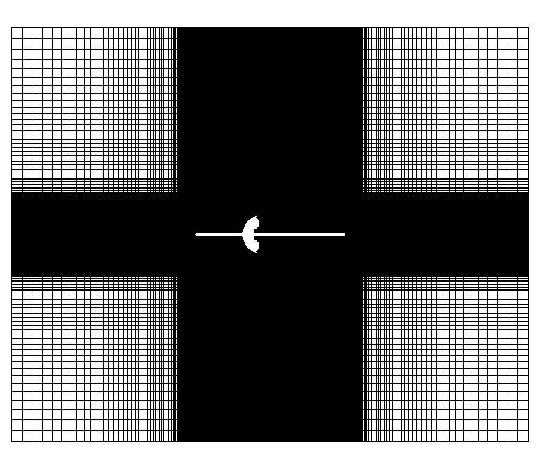 Far view of decelerator-sting grid